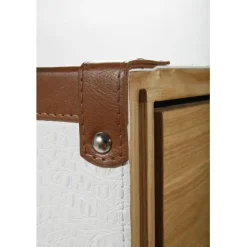 Armoire coffre Cosmopolitan Croco blanche><noscript><img width=