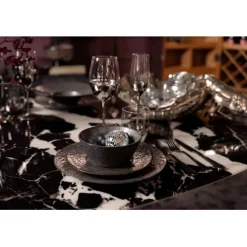 Assiette Cosmos noir Ø21cm>KARE Design Clearance