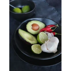 Assiette creuse Organic noire Ø22cm><noscript><img width=
