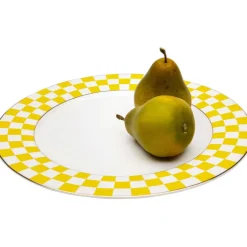Assiette Harlequin jaune Ø27cm><noscript><img width=