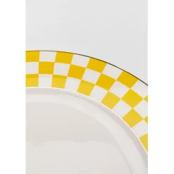 Assiette Harlequin jaune Ø27cm><noscript><img width=