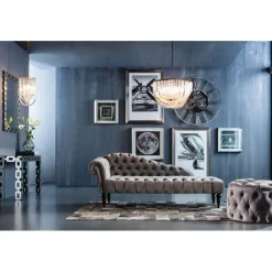 Banquette coffre Desire velours argenté>KARE Design Discount