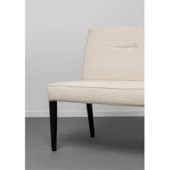 Banquette Ledro velours côtelé crème 165cm><noscript><img width=