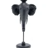 Bougeoir Elephant Head noir 49cm>KARE Design Clearance