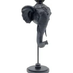 Bougeoir Elephant Head noir 49cm><noscript><img width=