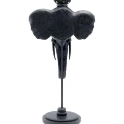 Bougeoir Elephant Head noir 49cm><noscript><img width=