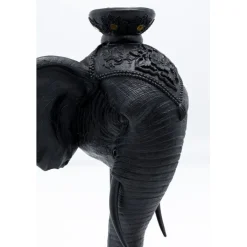 Bougeoir Elephant Head noir 49cm><noscript><img width=