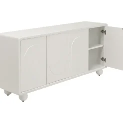 Buffet Paco blanc 160x75cm><noscript><img width=