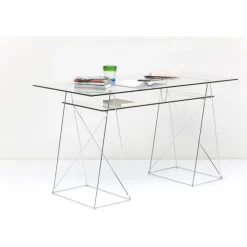 Bureau Polar chromé 8 mm (verre trempé)><noscript><img width=