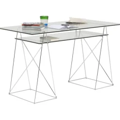 Bureau Polar chromé 8 mm (verre trempé)><noscript><img width=