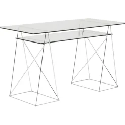 Bureau Polar chromé 8 mm (verre trempé)><noscript><img width=