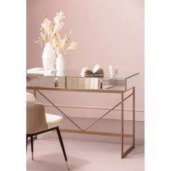 Bureau Soran doré 120x50cm><noscript><img width=
