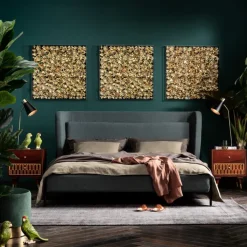 Cadre décoratif Gold Flower 80x80cm><noscript><img width=