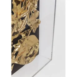 Cadre décoratif Gold Leaf 120x120cm><noscript><img width=