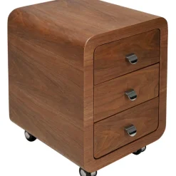 Caisson a roulettes Club noyer>KARE Design