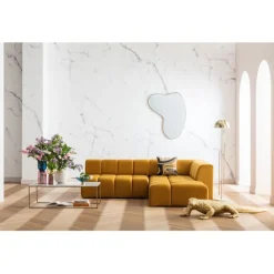 Canapé angle Belami Velvet Amber droit>KARE Design
