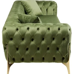 Canapé Bellissima 3-places velours vert 240cm><noscript><img width=