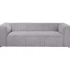 Canapé Cubetto Cord 3-places gris clair 220cm>KARE Design Outlet