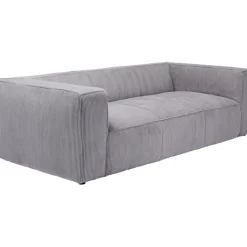 Canapé Cubetto Cord 3-places gris clair 220cm>KARE Design Outlet