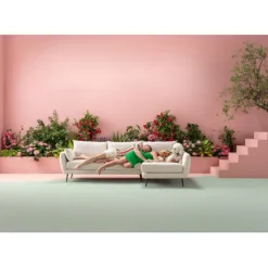 Canapé d angle Amalfi droite crème 275cm>KARE Design Clearance