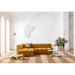 Canapé d angle Belami velours ambre gauche>KARE Design