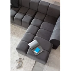 Canapé d angle Belami Velvet gris droit><noscript><img width=