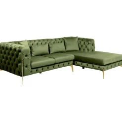 Canapé d angle Bellissima velours vert droite>KARE Design Hot
