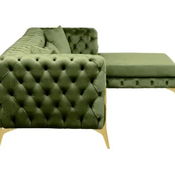 Canapé d angle Bellissima velours vert droite><noscript><img width=