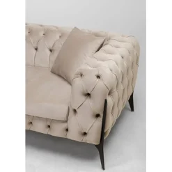 Canapé d angle Bellissima velours taupe gauche><noscript><img width=