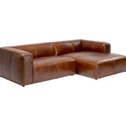 Canapé d angle Cubetto cuir marron 270x170cm>KARE Design