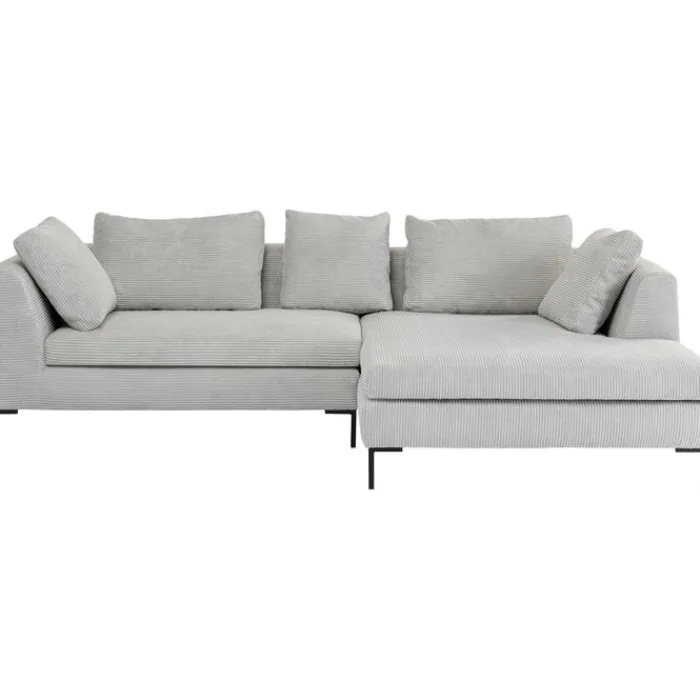 Canapé d angle Gianni Cord gris droite>KARE Design