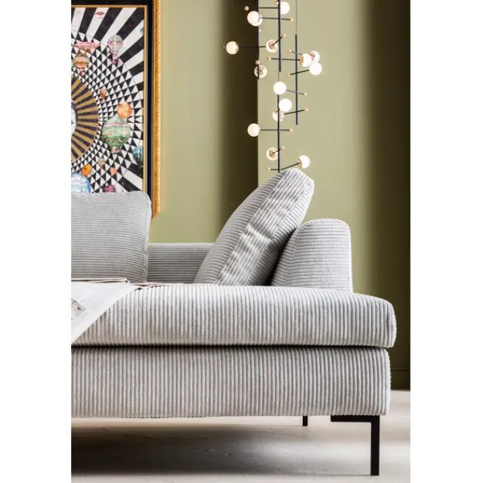 Canapé d angle Gianni Cord gris droite>KARE Design