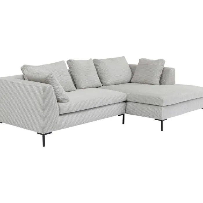 Canapé d angle Gianni Cord gris droite>KARE Design