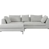 Canapé d angle Gianni Cord gris gauche>KARE Design
