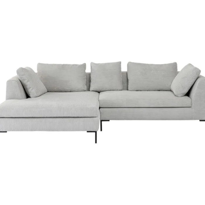 Canapé d angle Gianni Cord gris gauche>KARE Design