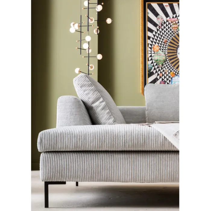Canapé d angle Gianni Cord gris gauche>KARE Design
