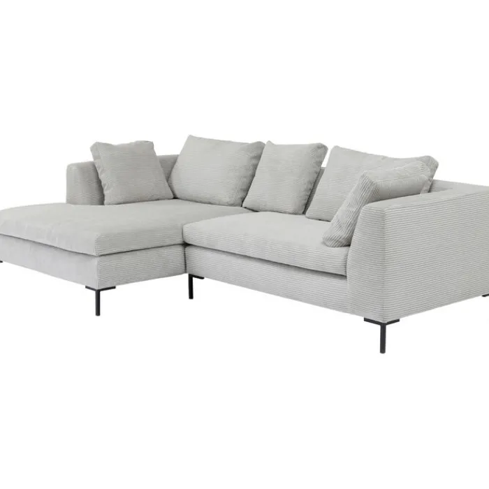 Canapé d angle Gianni Cord gris gauche>KARE Design