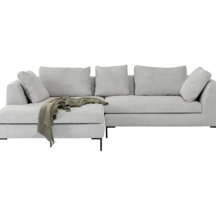 Canapé d angle Gianni Cord gris gauche>KARE Design