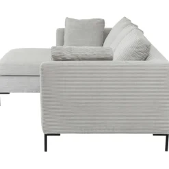 Canapé d angle Gianni Cord gris gauche><noscript><img width=