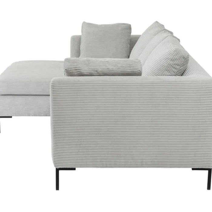 Canapé d angle Gianni Cord gris gauche>KARE Design