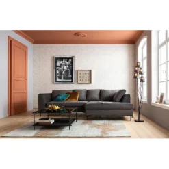 Canapé d angle Gianni droite gris-noir>KARE Design New