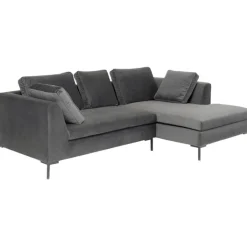 Canapé d angle Gianni velours gris droite  270x167>KARE Design Online