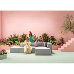 Canapé d angle Infinity méridienne droite gris>KARE Design Online