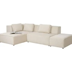 Canapé d angle Infinity Ottomane Cord crème gauche><noscript><img width=