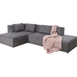 Canapé d angle Infinity Ottomane Cord gris gauche><noscript><img width=