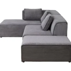 Canapé d angle Infinity Ottomane Cord gris gauche><noscript><img width=