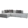 Canapé d angle Infinity Ottomane gris gauche>KARE Design