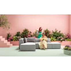 Canapé d angle Infinity Ottomane gris gauche>KARE Design