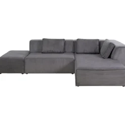Canapé d angle Infinity Ottomane Cord gris droite>KARE Design Outlet
