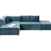 Canapé d angle Infinity velours ocean gauche>KARE Design Discount